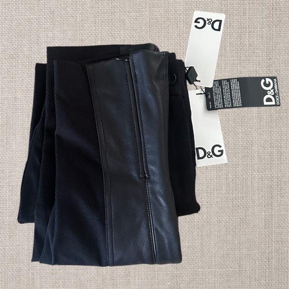 Authentic Dolce & Gabbana Corduroy - Leather Pants - Picture 13 of 16